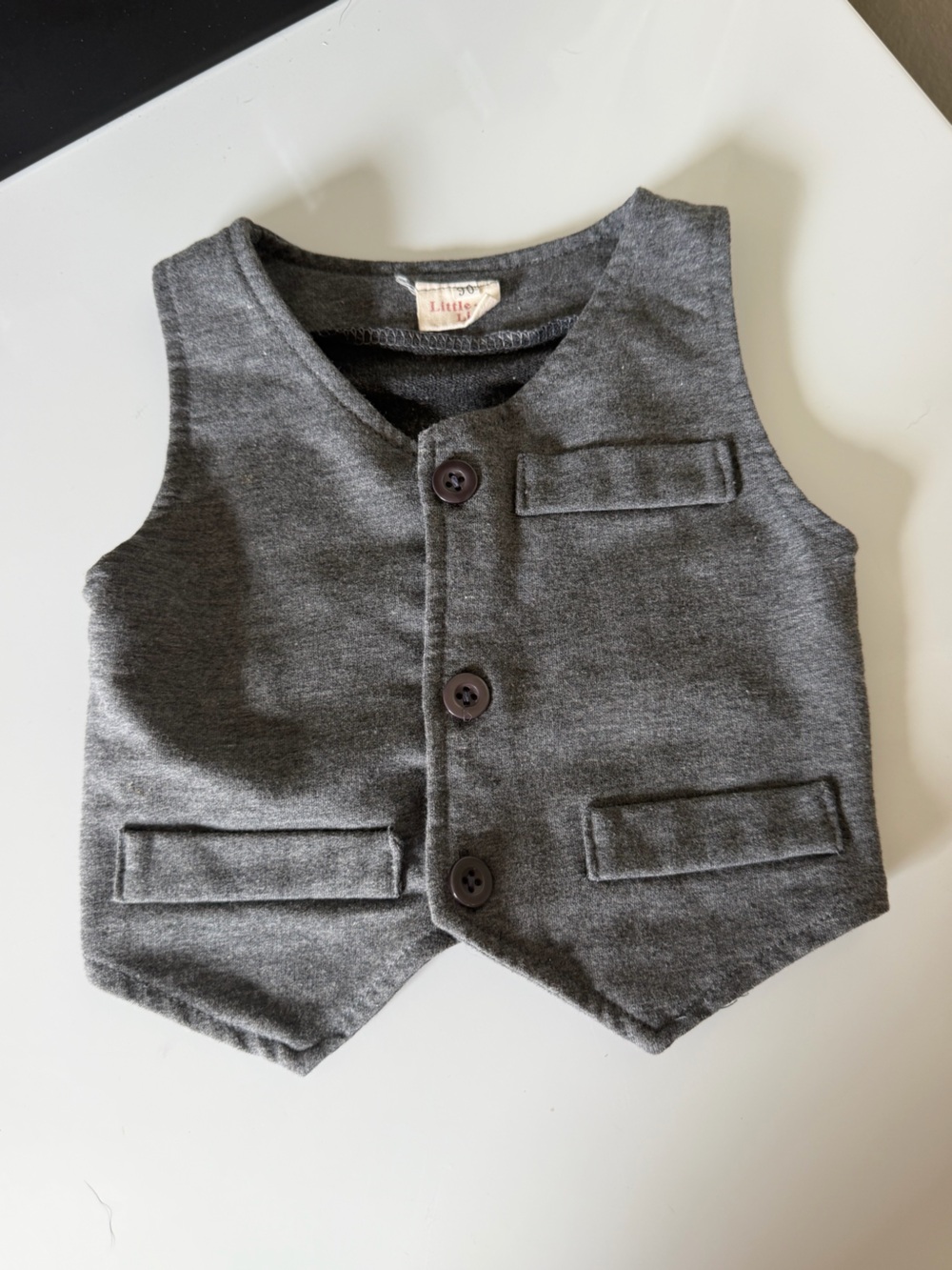 European Children’s Charcoal Gray Knit Vest Size 90 | Toddler 18-24M
